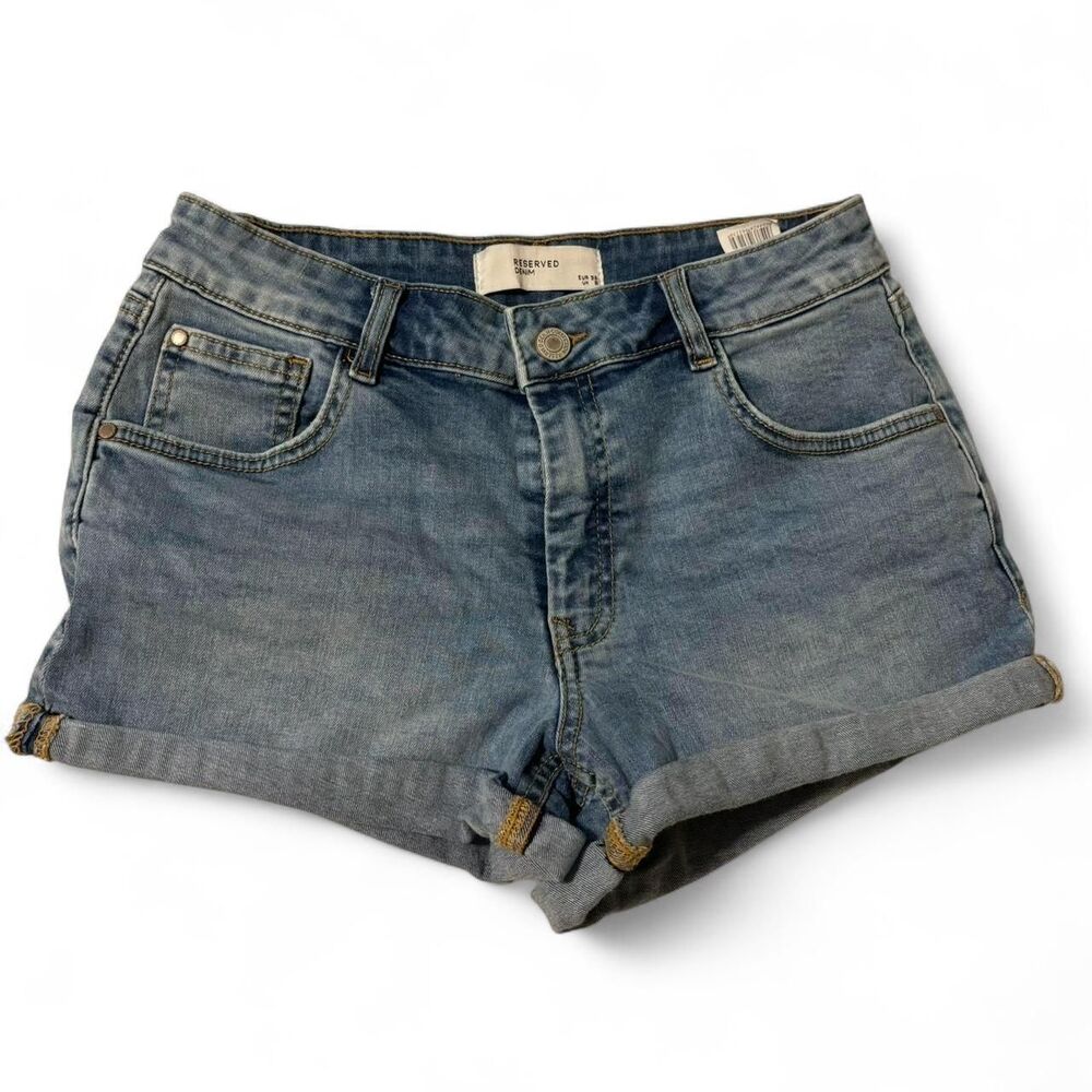 Reserved Women's Blue Denim Shorts